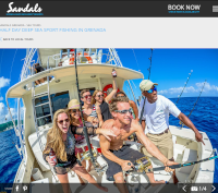 sandals bookings page link