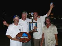 Gary Max, Mike & Badger with awards for 3rd place boat SIBT