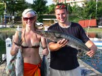 Lesley & Nicholas with their catch at GYC