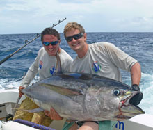 Grenada's yellowfin tuna can be huge, catch one with true Blue Sportfishing