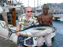 big game fishing for yellowfin tuna on yes Aye grenada