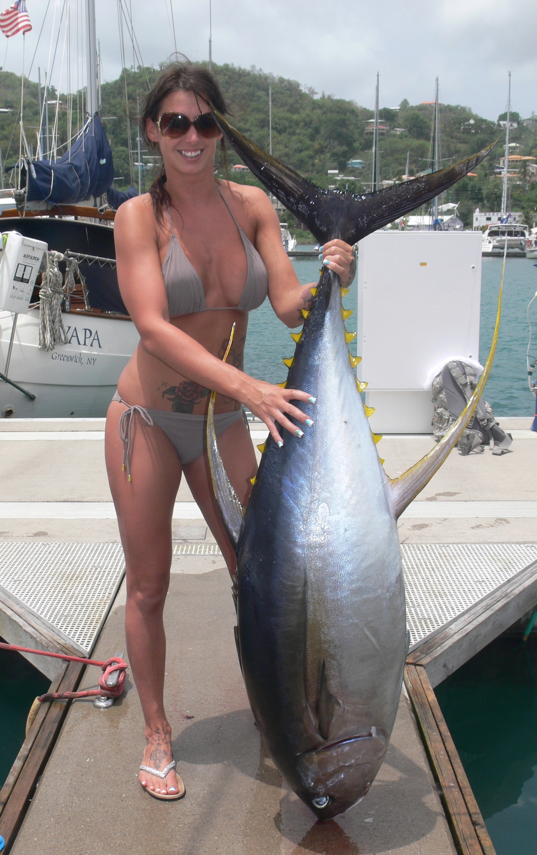 Kayla with her tuna
